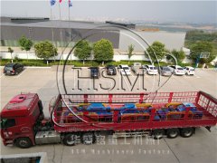 三臺(tái)750ⅹ500型對輥破碎機(jī)發(fā)往貴陽